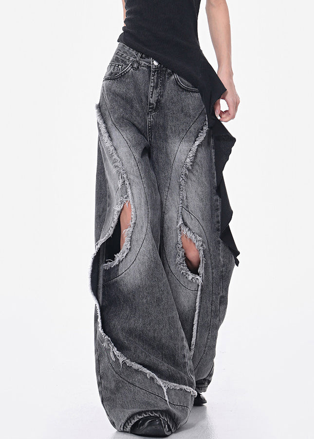 Jean Haut Gris Sombre élégant pour Automne - EasyApparels