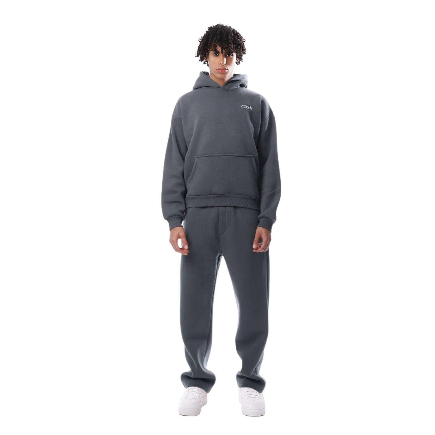 Sweat Capuche Unisexe Noir avec Poche Zippée