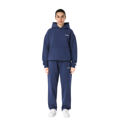 Sweat Capuche Unisexe Noir avec Poche Zippée