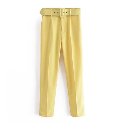Pantalon Femme Confortable Taille Haute Élastique