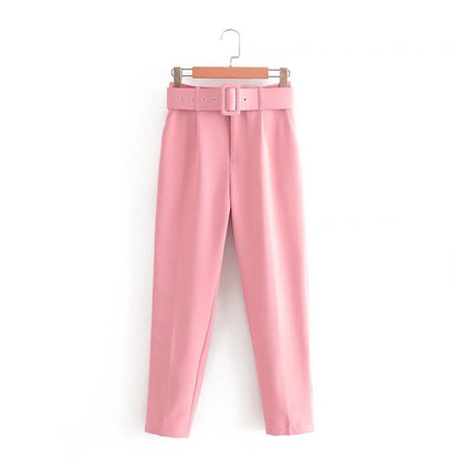 Pantalon Femme Confortable Taille Haute Élastique