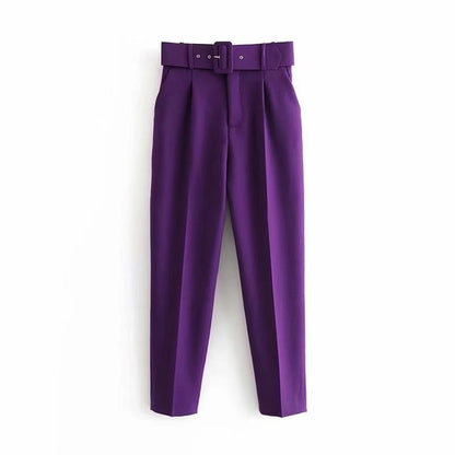 Pantalon Femme Confortable Taille Haute Élastique