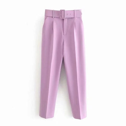 Pantalon Femme Confortable Taille Haute Élastique