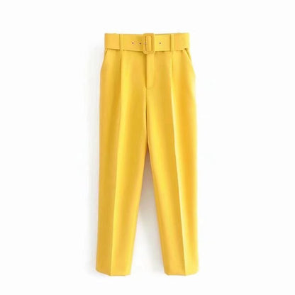 Pantalon Femme Confortable Taille Haute Élastique