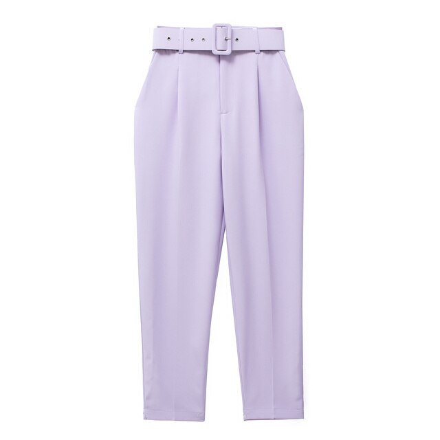 Pantalon Femme Confortable Taille Haute Élastique