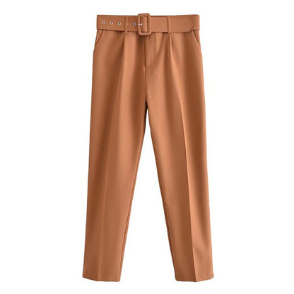 Pantalon Femme Confortable Taille Haute Élastique