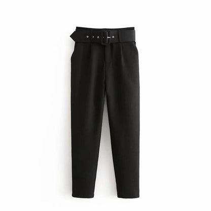Pantalon Femme Confortable Taille Haute Élastique