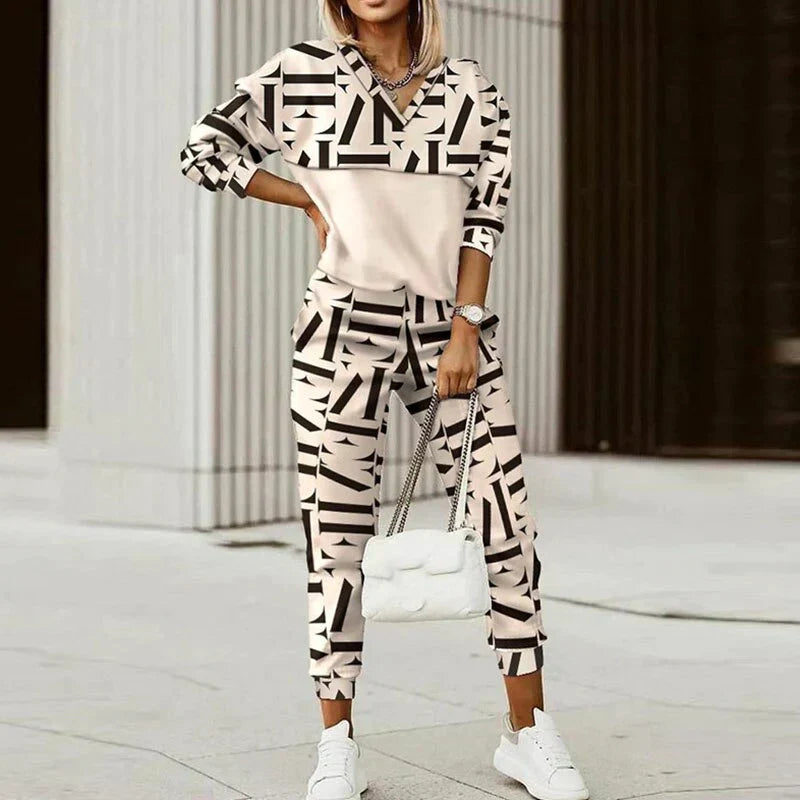 Costume de sport femme décontracté zip