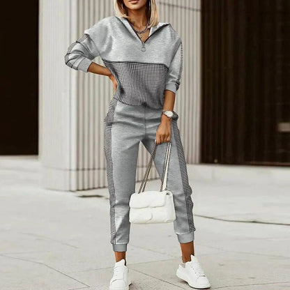 Costume de sport femme décontracté zip