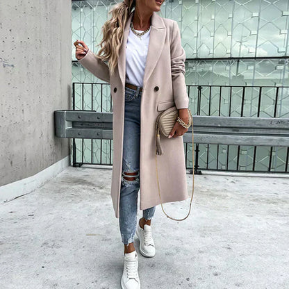 Manteau Femme Tweed Long avec Capuchon Amovible - PanierRoyale