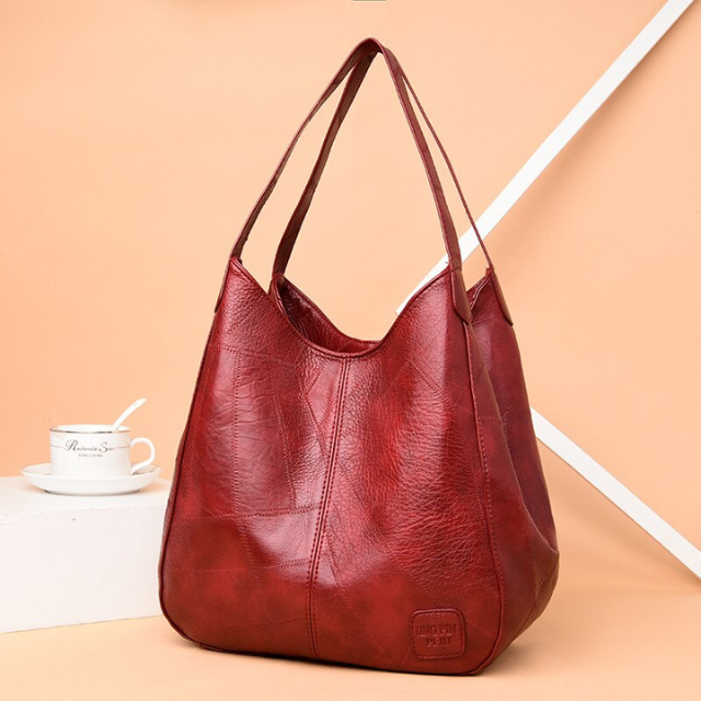 Sac à Épaule en Cuir Véritable pour Femme Élégante