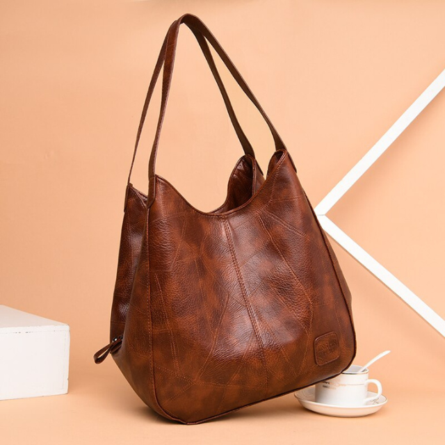Sac à Épaule en Cuir Véritable pour Femme Élégante