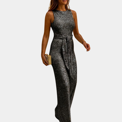 Robe de Soirée Dos Nu Élégante avec Ceinture