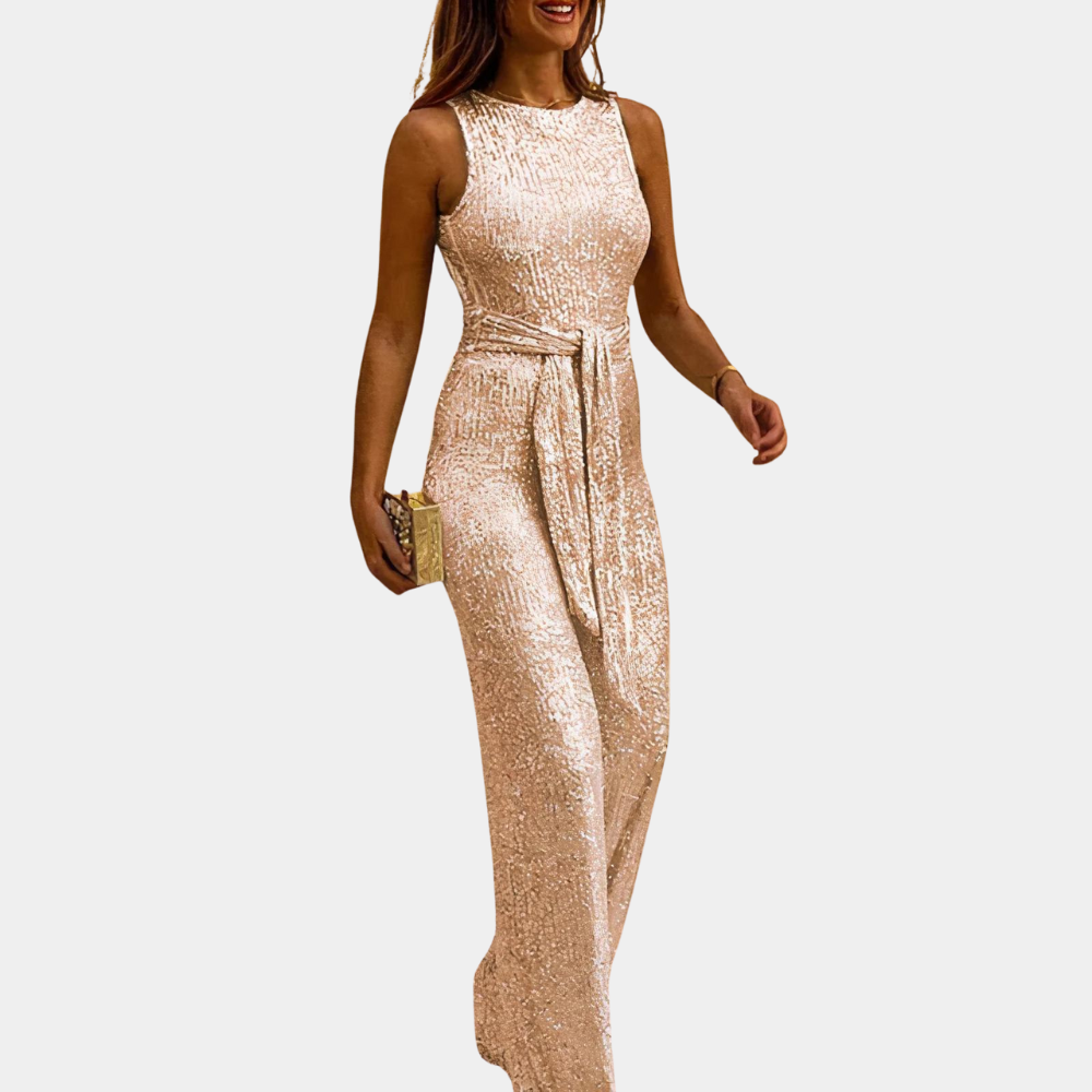 Robe de Soirée Dos Nu Élégante avec Ceinture