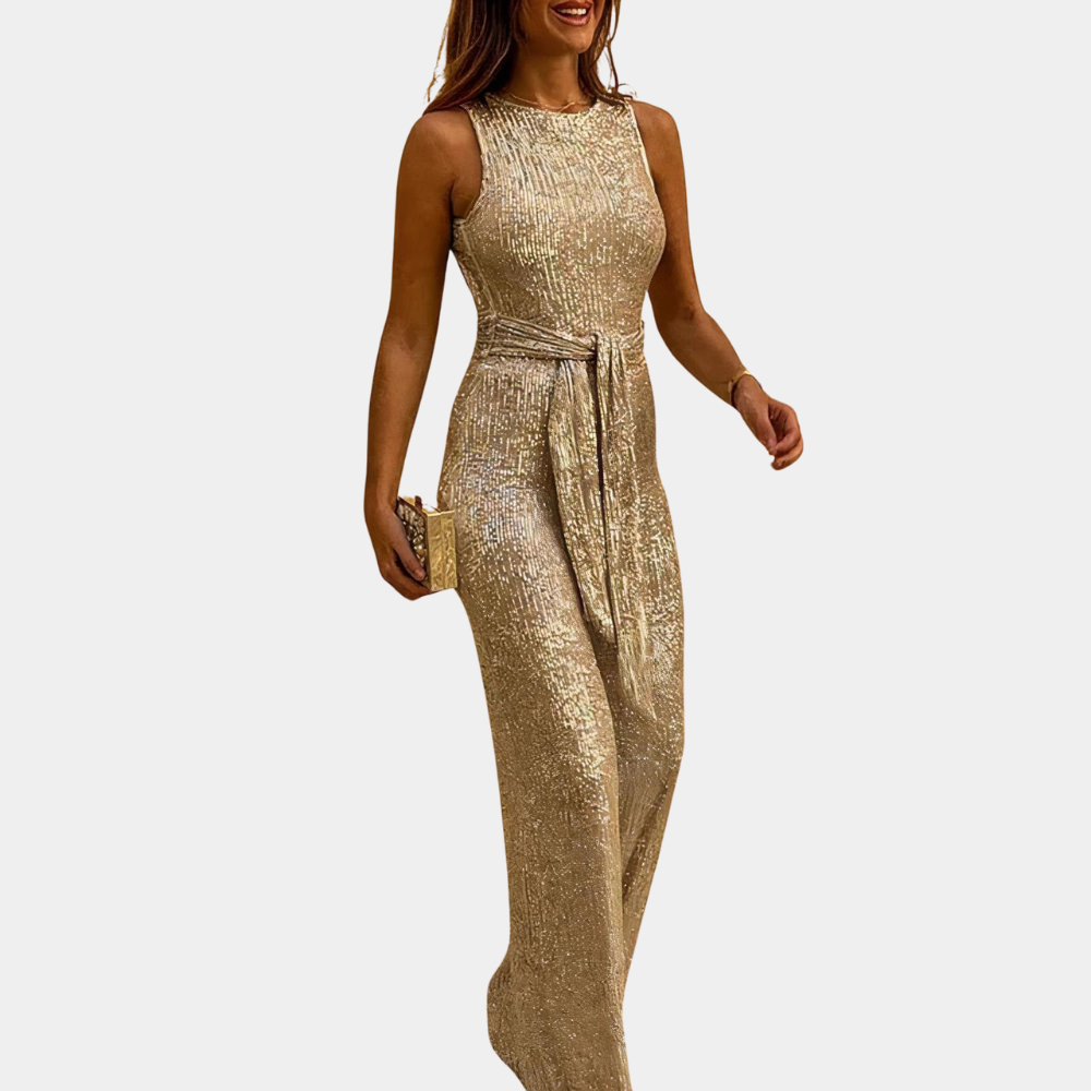 Robe de Soirée Dos Nu Élégante avec Ceinture