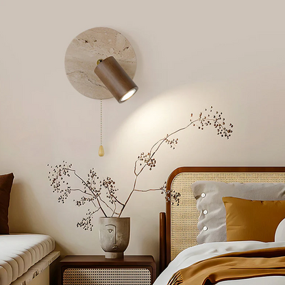 Monovia™ – Applique Murale LED Bois & Métal Marron Beige Design Moderne