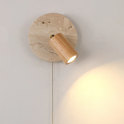 Monovia™ – Applique Murale LED Bois & Métal Marron Beige Design Moderne