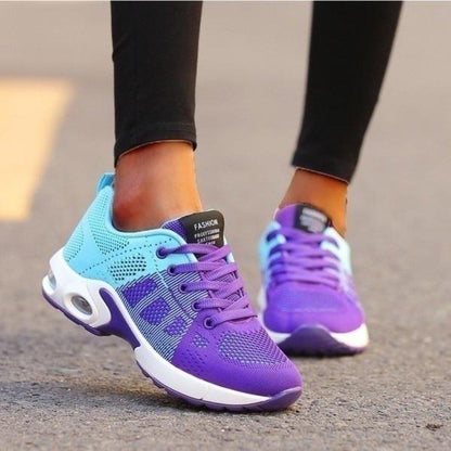 Chaussures baskets femme bleu violet tendance - PanierRoyale