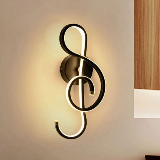 Musaria™ – Applique Murale LED Noire Design Original avec Lumière Chaude