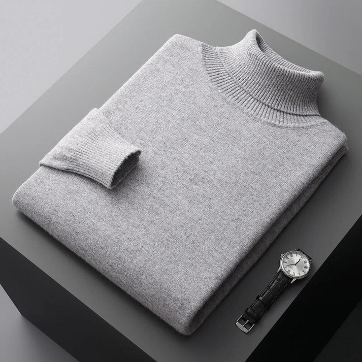 Pull en Cashmere Homme Col Roulé Luxe