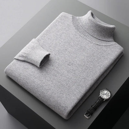 Pull en Cashmere Homme Col Roulé Luxe