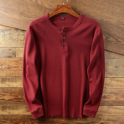 Pull Homme Coton Beige à Manches Longues Confortable
