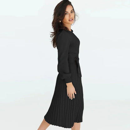 Robe femme mi-longue tricotée élégante et confortable
