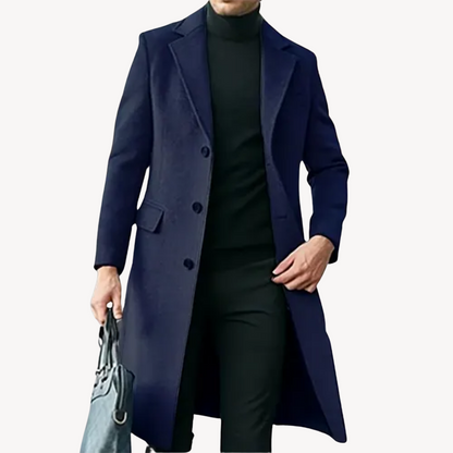Manteau Homme Noir Élégant pour Hiver
