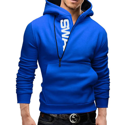 Veste à capuche streetwear avec fermeture éclair avant