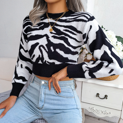 MARILYN - Pull Court Tricoté Élégant pour Femmes
