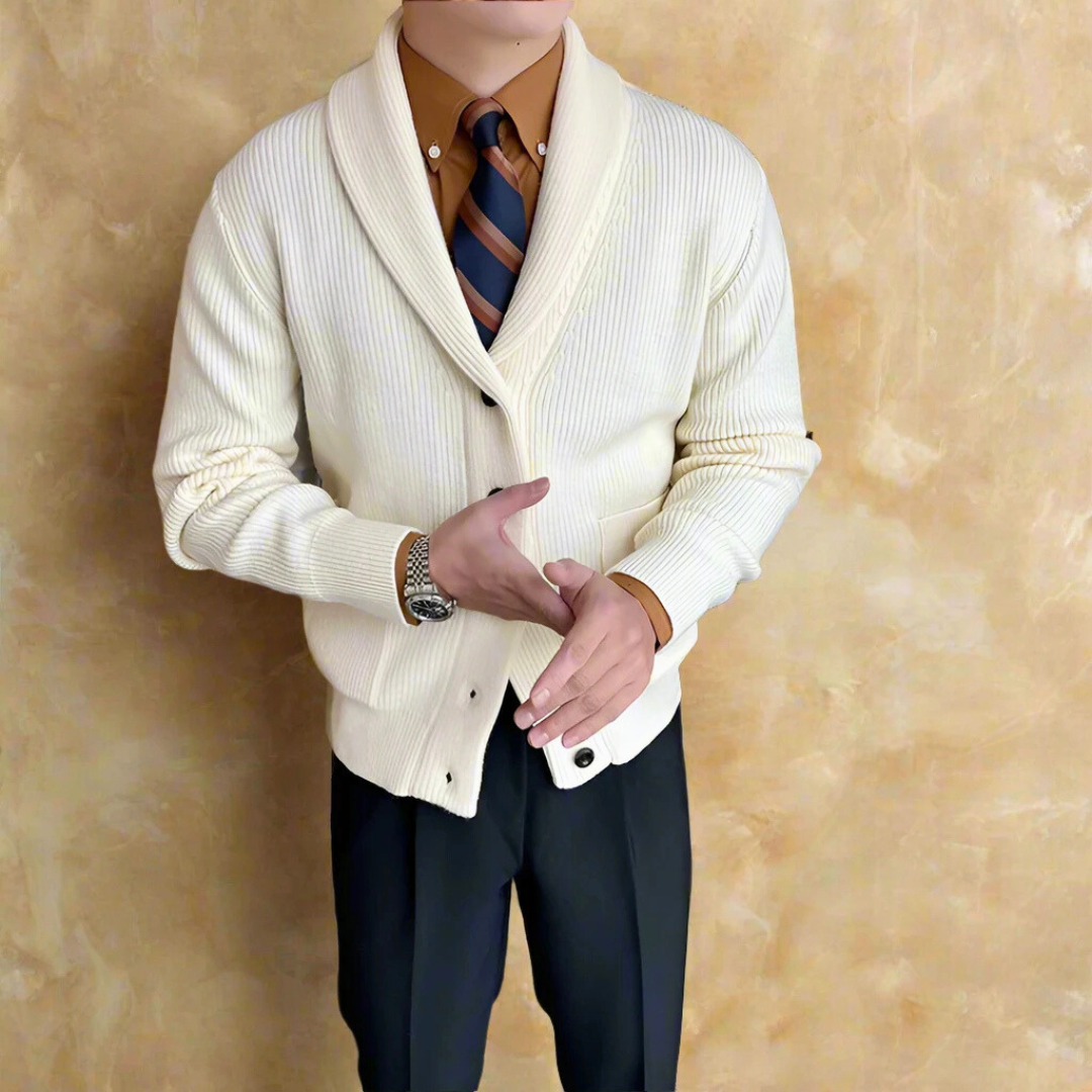 Cardigan Homme Rayé en Coton Doux - BerlinGlamour