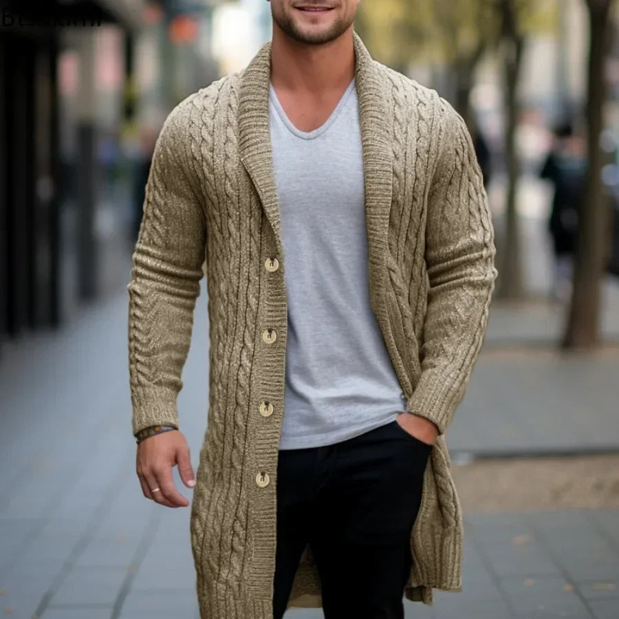 Pull Homme Tricoté Main à Boutons