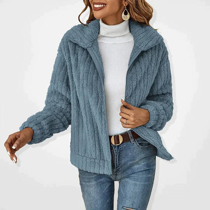 Gilet Femme Hiver Long Douillet avec Capuche et Poches