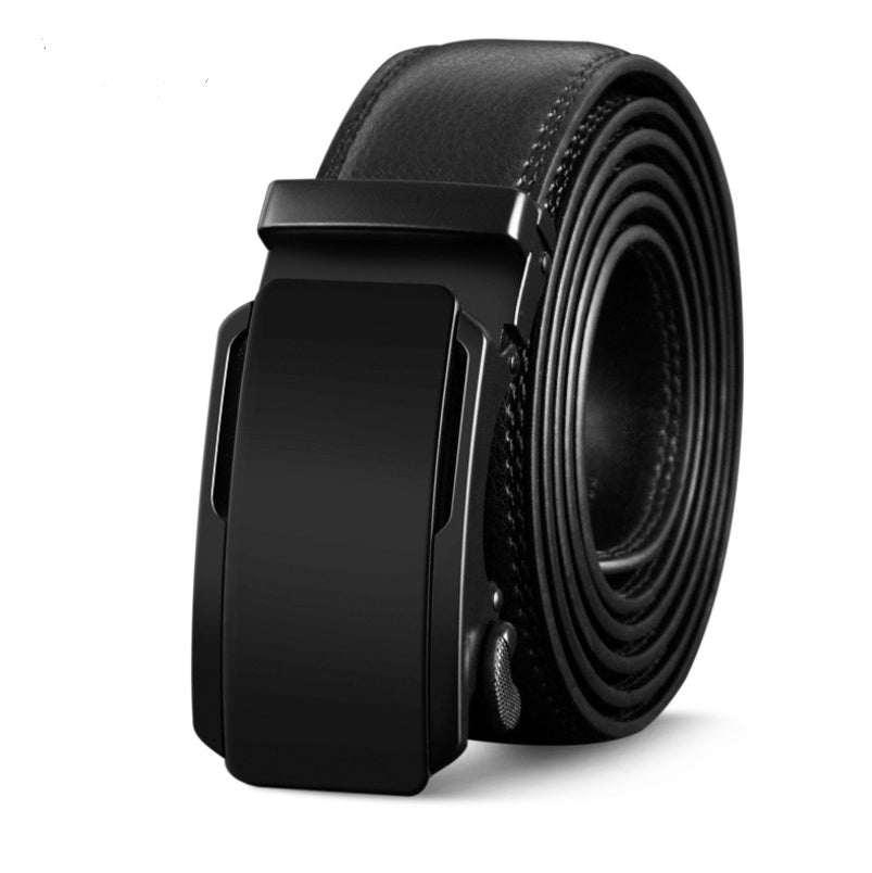 Ceinture en Cuir Brun avec Boucle Métallique