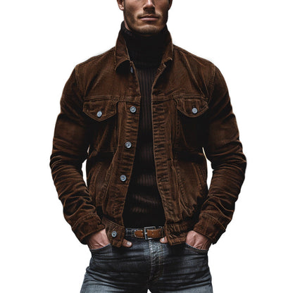 Blouson Homme Cuir Vintage Cllassique