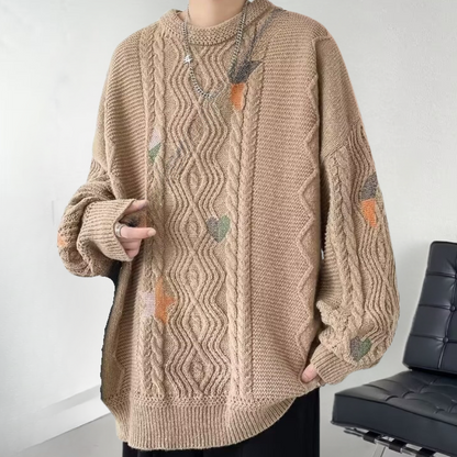 VADISLAV - Pull Tricoté Ample Décontracté pour Hommes