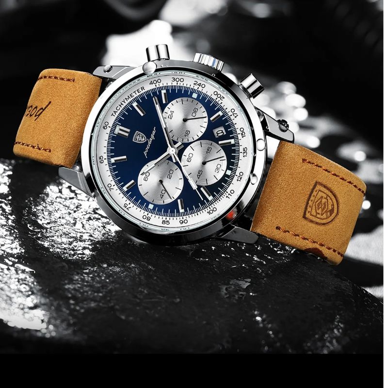Montre Homme Chronographe Classique Cuir
