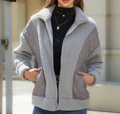 Manteau Hiver Chauffant avec Capuchon et Poches Doublées