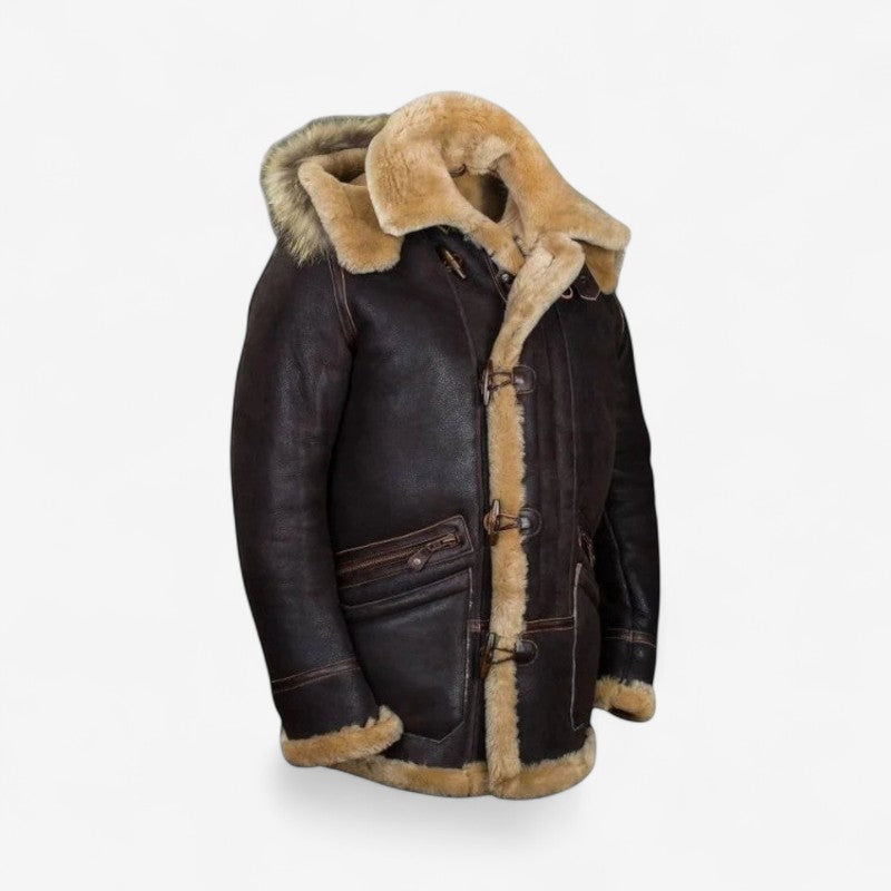 Veste Hiver Homme Capuche Fourrure Chaude - PanierRoyale