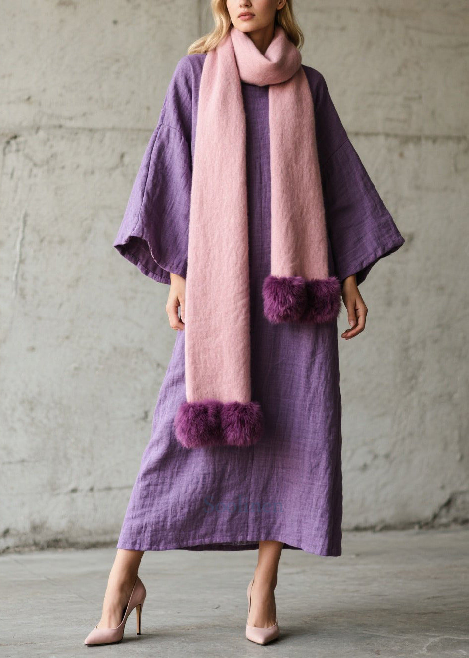 Robes confortables en coton doux pour femme hiver - EasyApparels