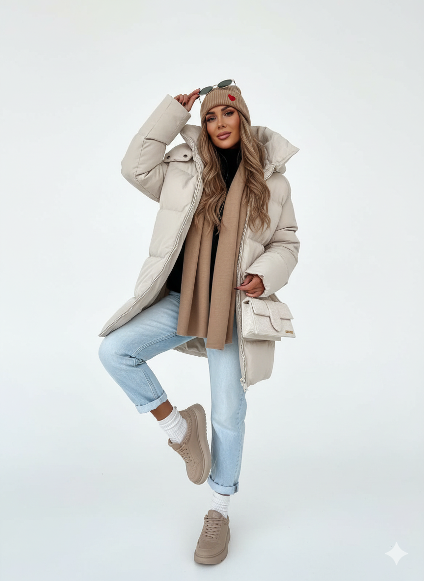Veste Parka Féminine Oversize Réversible Hiver