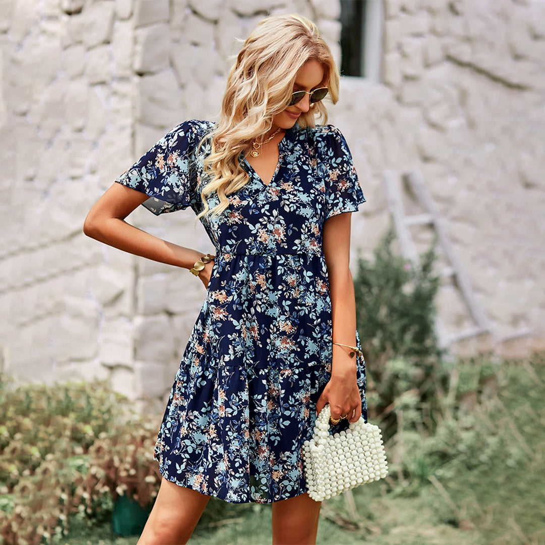 Robe Été Femme Imprimé Fleurs Légère et Chic