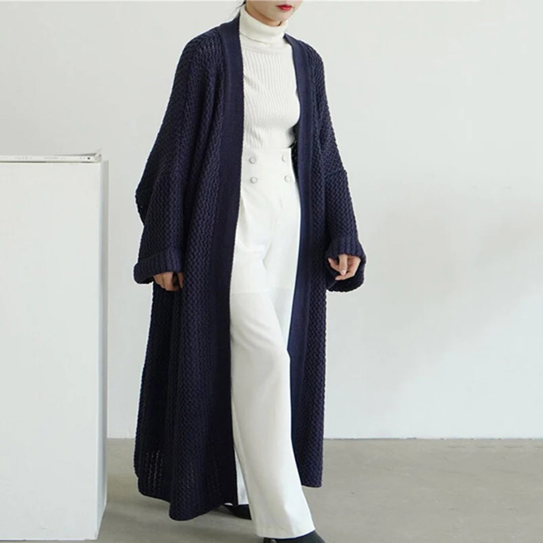 Cardigan Femme Tricot Long Dégagé