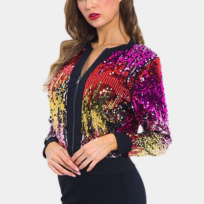 EMILIA - Veste Courte Pailletée pour Femmes