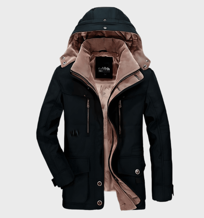 Veste Hiver Homme Élégant - Chaude et Confortable avec Capuche et Poches