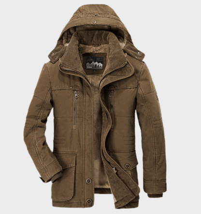 Veste Hiver Homme Fourrure Doublée et Imperméable