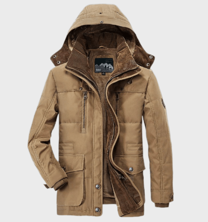 Veste Hiver Homme Élégant - Chaude et Confortable avec Capuche et Poches - PanierRoyale