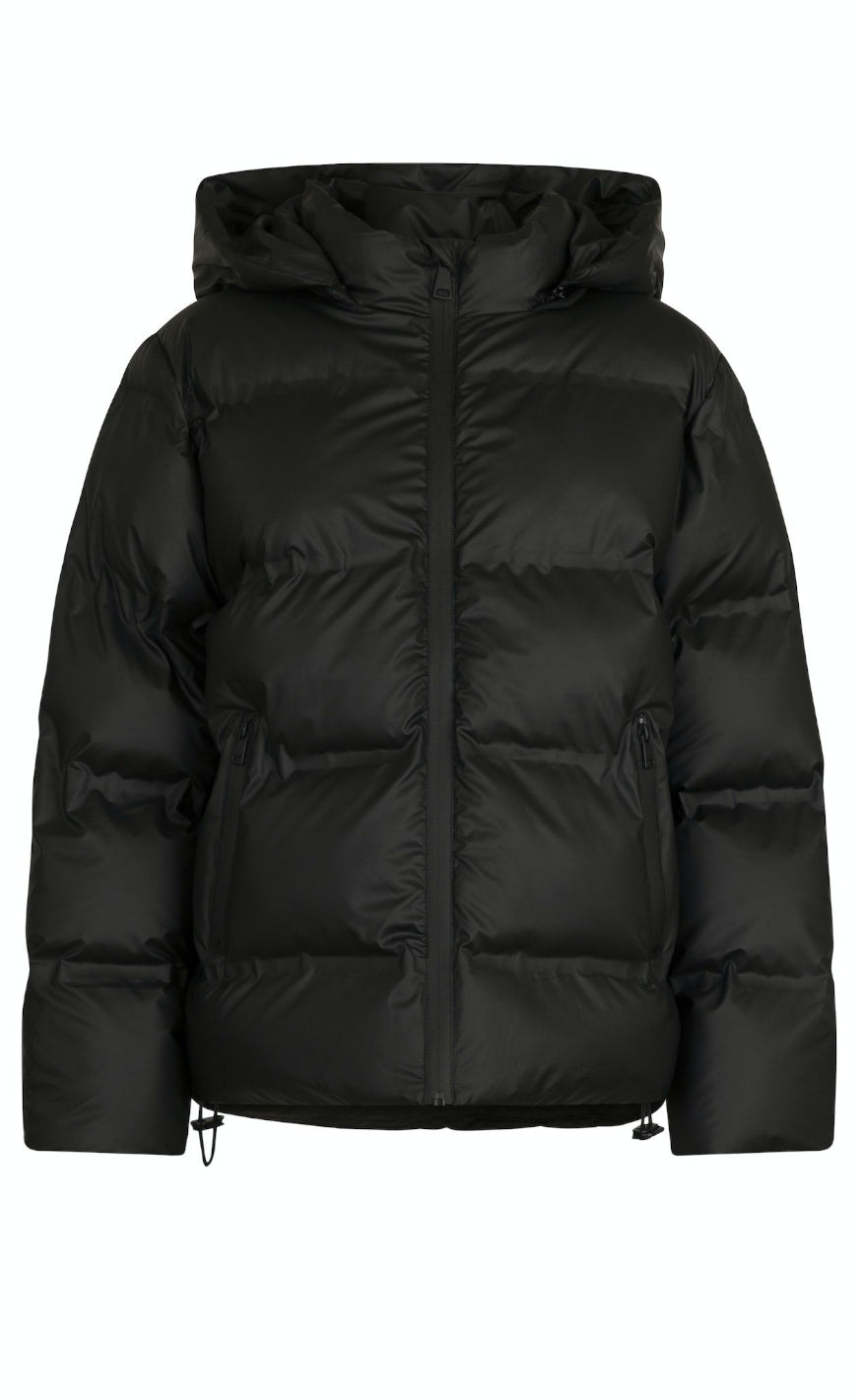 Parka Hiver Femme Noir Matelassé Avec Capuche - PanierRoyale