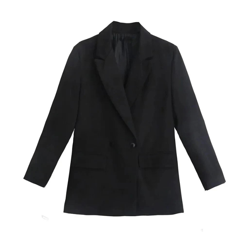 Blazer Femme Élégant - Manteau en Laine Douce avec Fermeture Éclair
