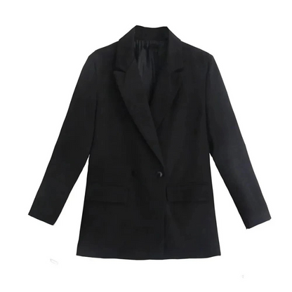 Blazer Femme Élégant - Manteau en Laine Douce avec Fermeture Éclair